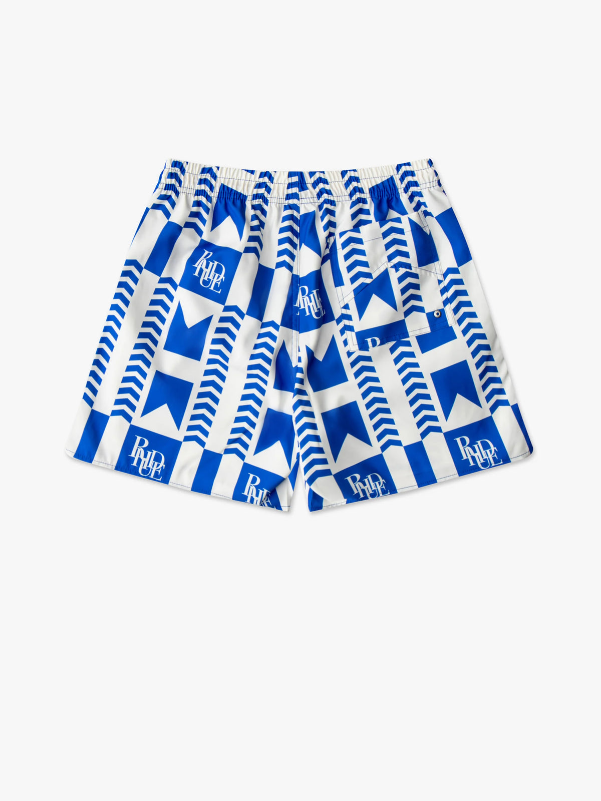 RHUDE Men's Blue Logo-print Swim Shorts