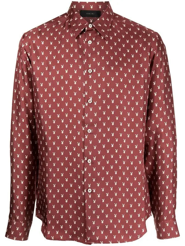 Amiri Silk Playboy Button-Up L/S 'Red'