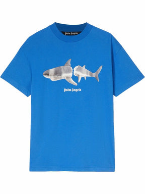 Palm Angels Shark Print Tshirt 'Blue'