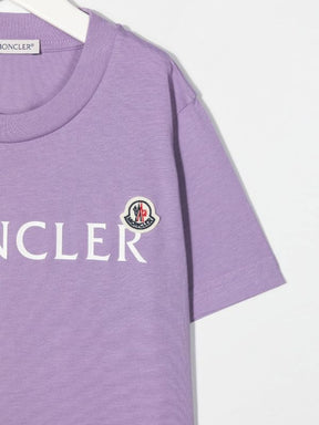 Moncler Enfant logo-print Cotton T-Shirt 'Purple'