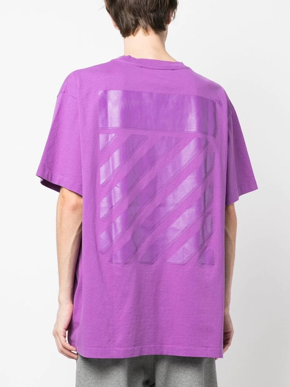 OFF-WHITE Diagonal Tab T-Shirt 'Purple'