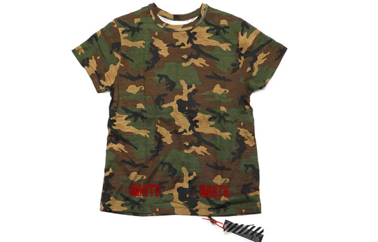 Off-White Red Short Sleeve Camouflage Green