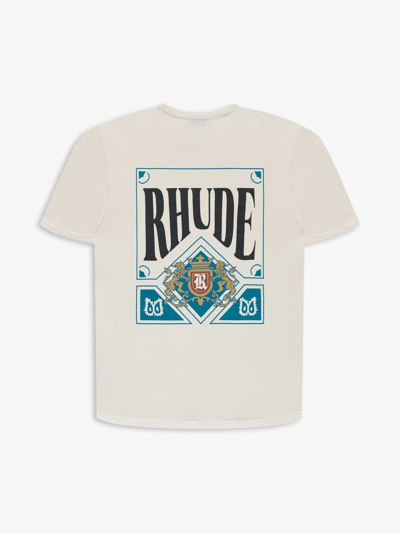 Rhude Vintage Card Tee Cream/Blue