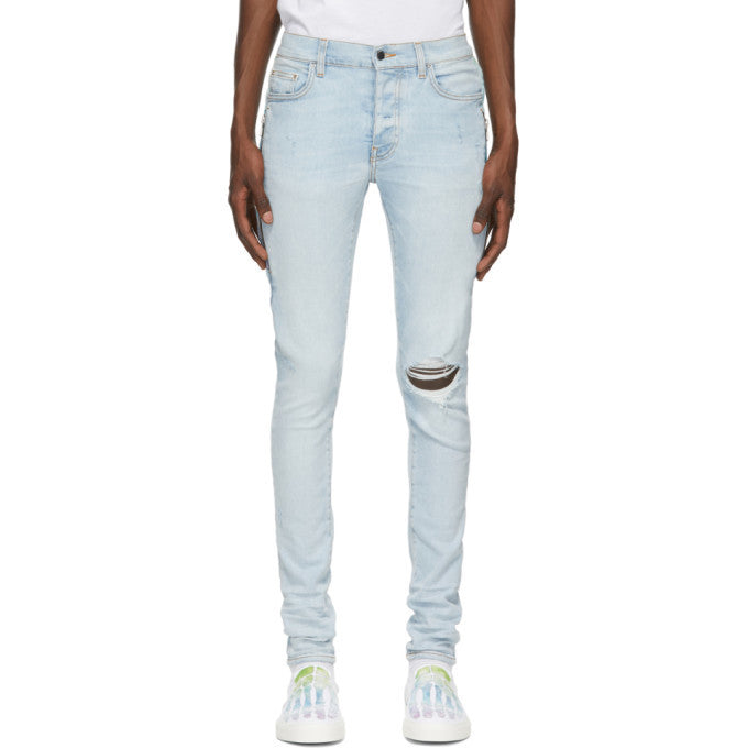 Amiri Watercolor Half Track Jean (PreOwned)