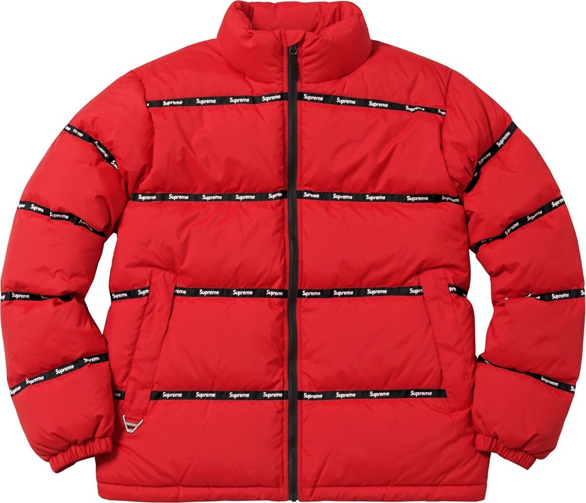 Supreme Logo Tape Puffy Jacket (Pre-Owned)