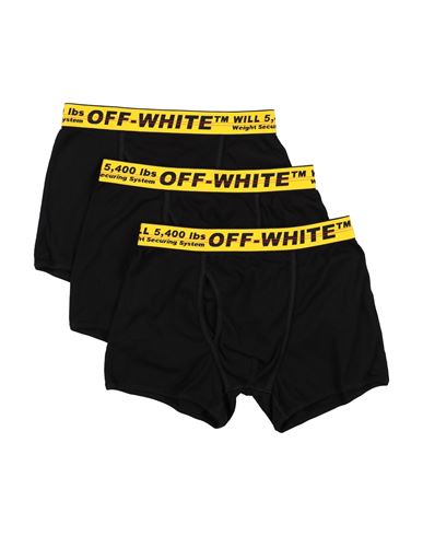 OFF-WHITE Three Pack Stretch Cotton Boxer Briefs (SS19) Black/Yellow/Black