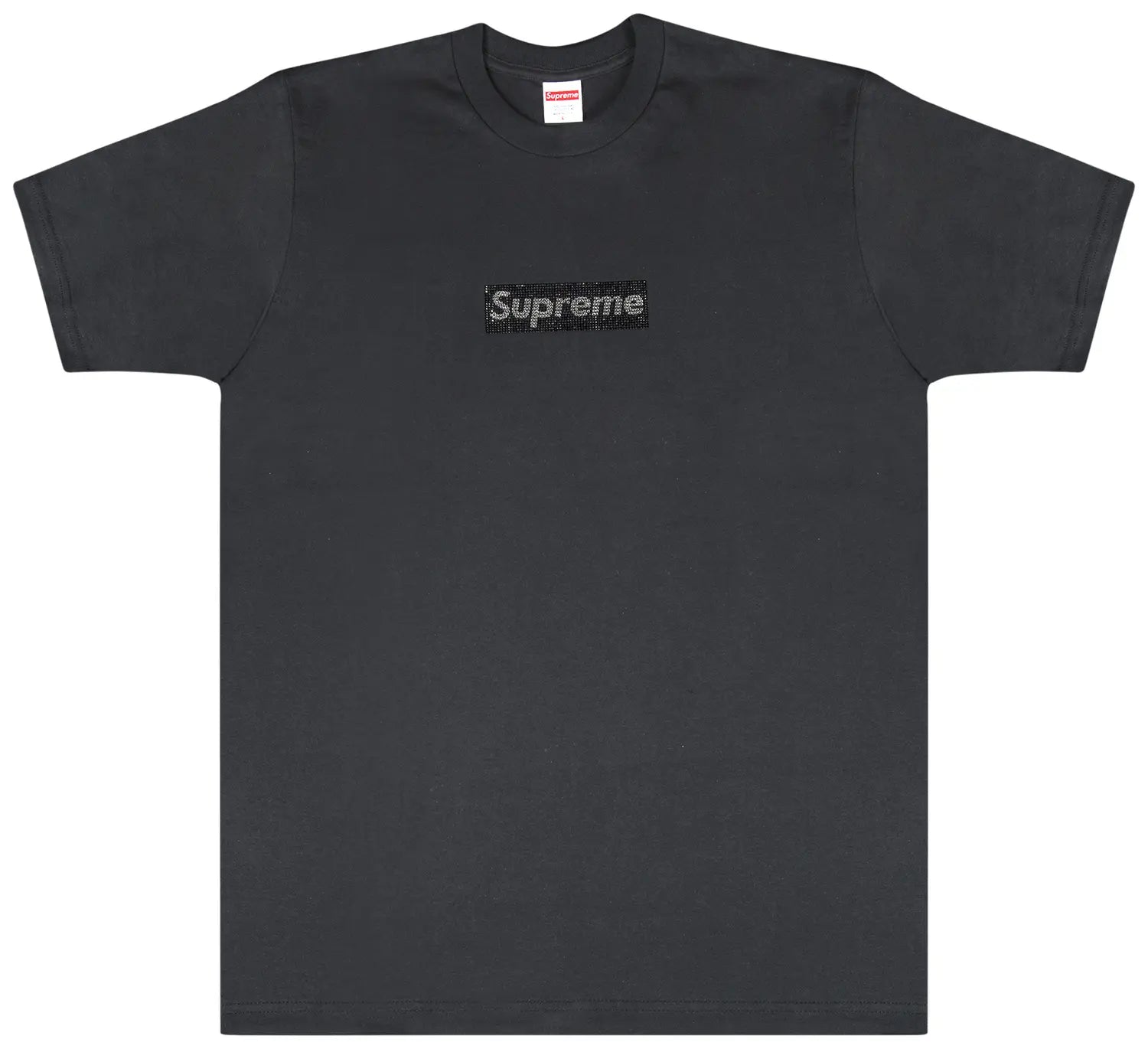 Supreme Swarovski Box Logo Tee Black (PRE-OWNED)