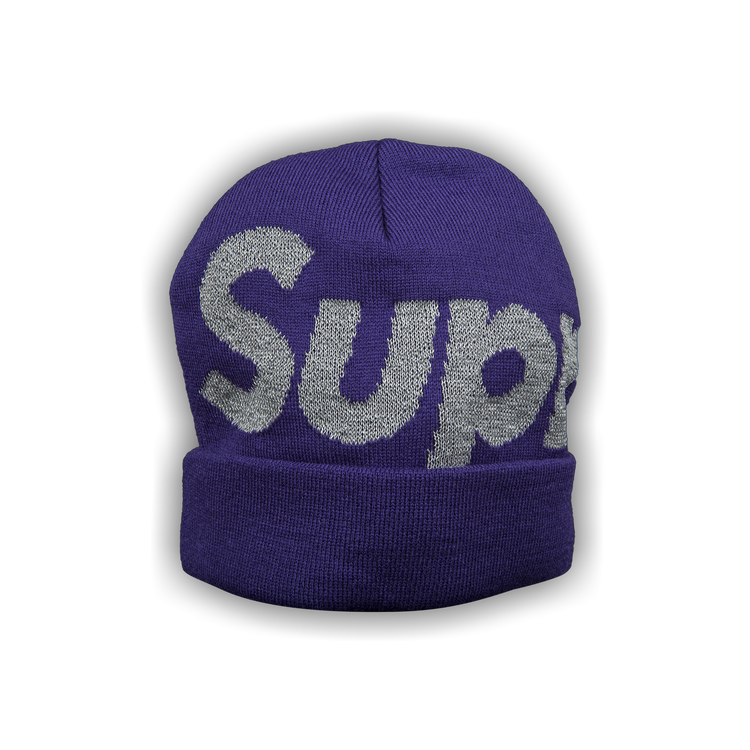 Supreme Big Logo Beanie 'Purple'