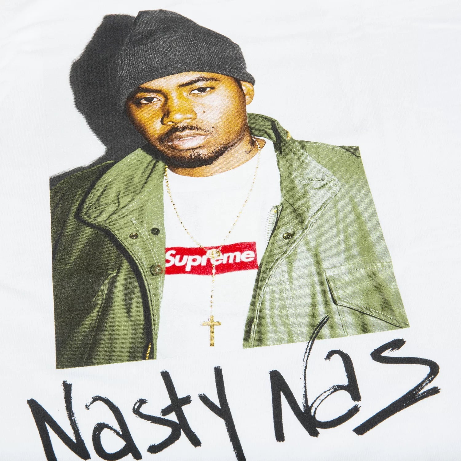 Supreme Nas Tee White