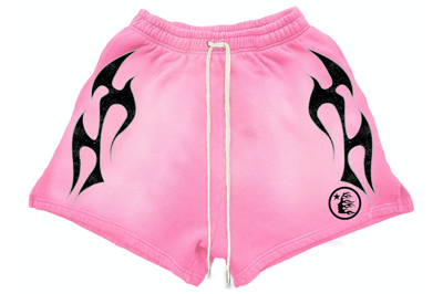 Hellstar Flame Shorts Pink