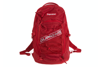 Supreme Logo Backpack Red