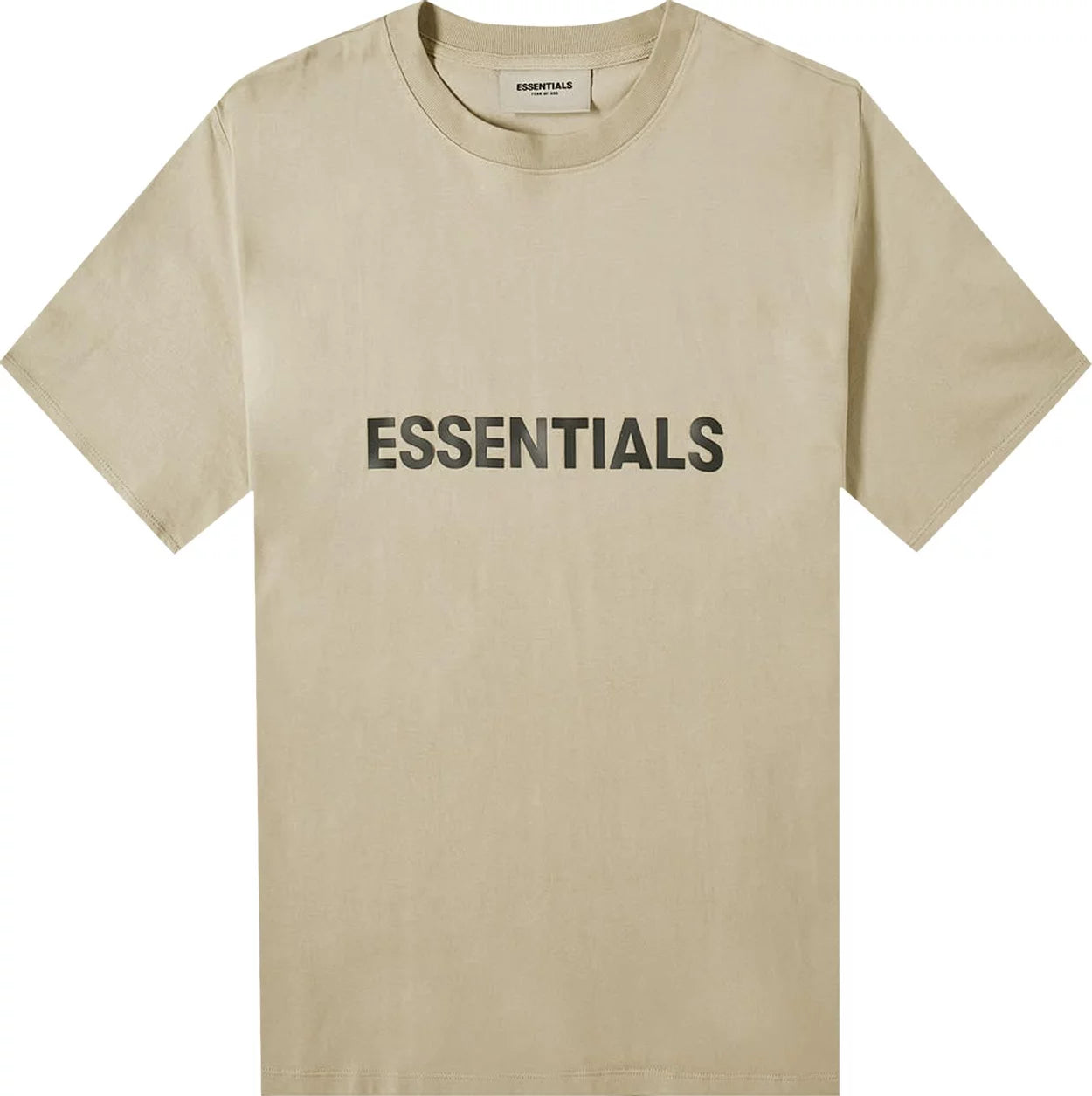 Fear of God Essentials Boxy T-Shirt Applique Logo Olive/Khaki