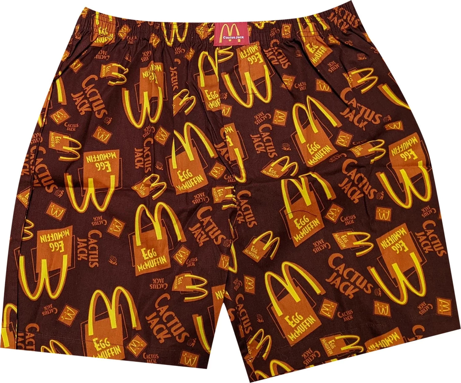 Travis Scott x McDonald's Cactus Jack Breakfast Boxers Brown