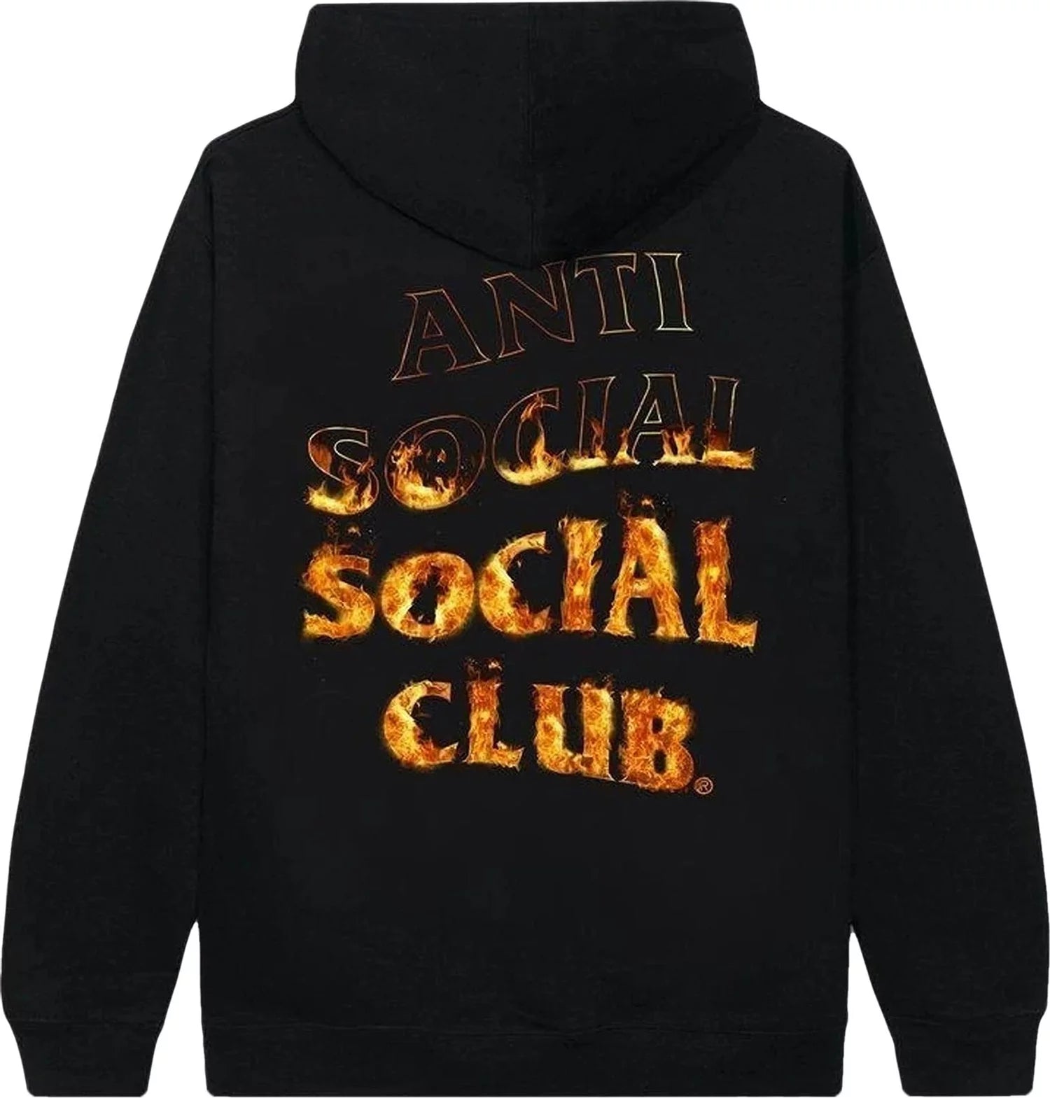 Anti Social Social Club A Fire Inside Flame Hoodie Black