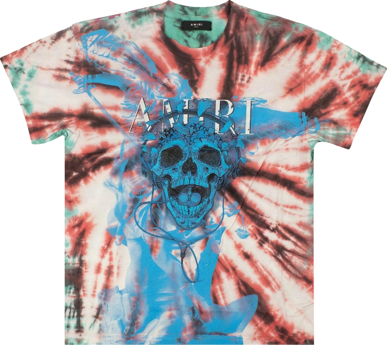 Amiri Tie Dye Skull Tee 'Blue'