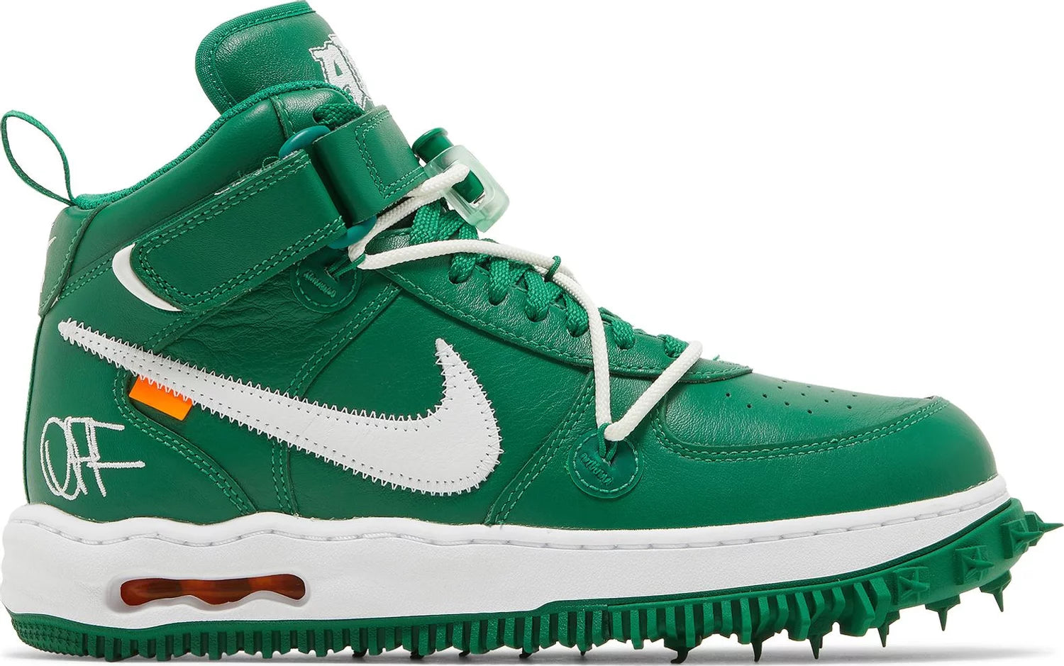 Off-White x Air Force 1 Mid SP Leather 'Pine Green'