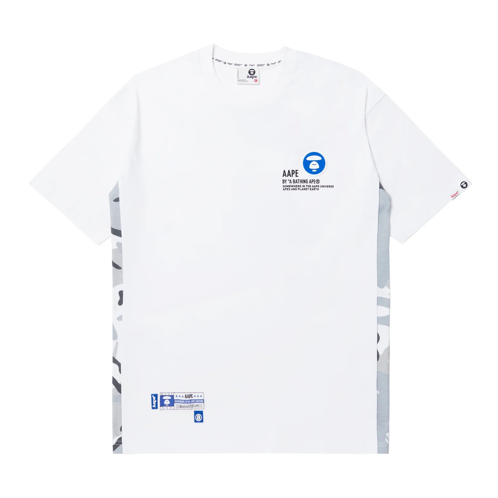 A Bathing Ape White Moonface Patch T-Shirt