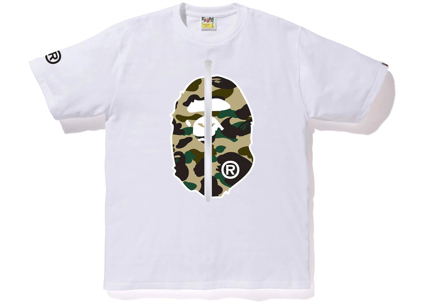 BAPE 1st Camo 2nd Ape Tee White/Green