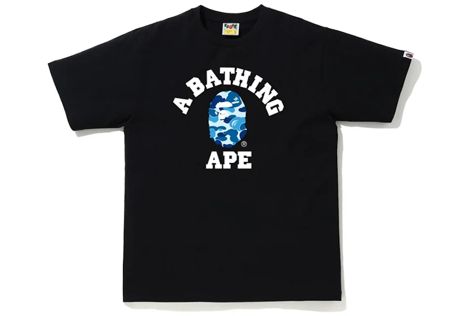 BAPE ABC Camo College Tee Black/Blue