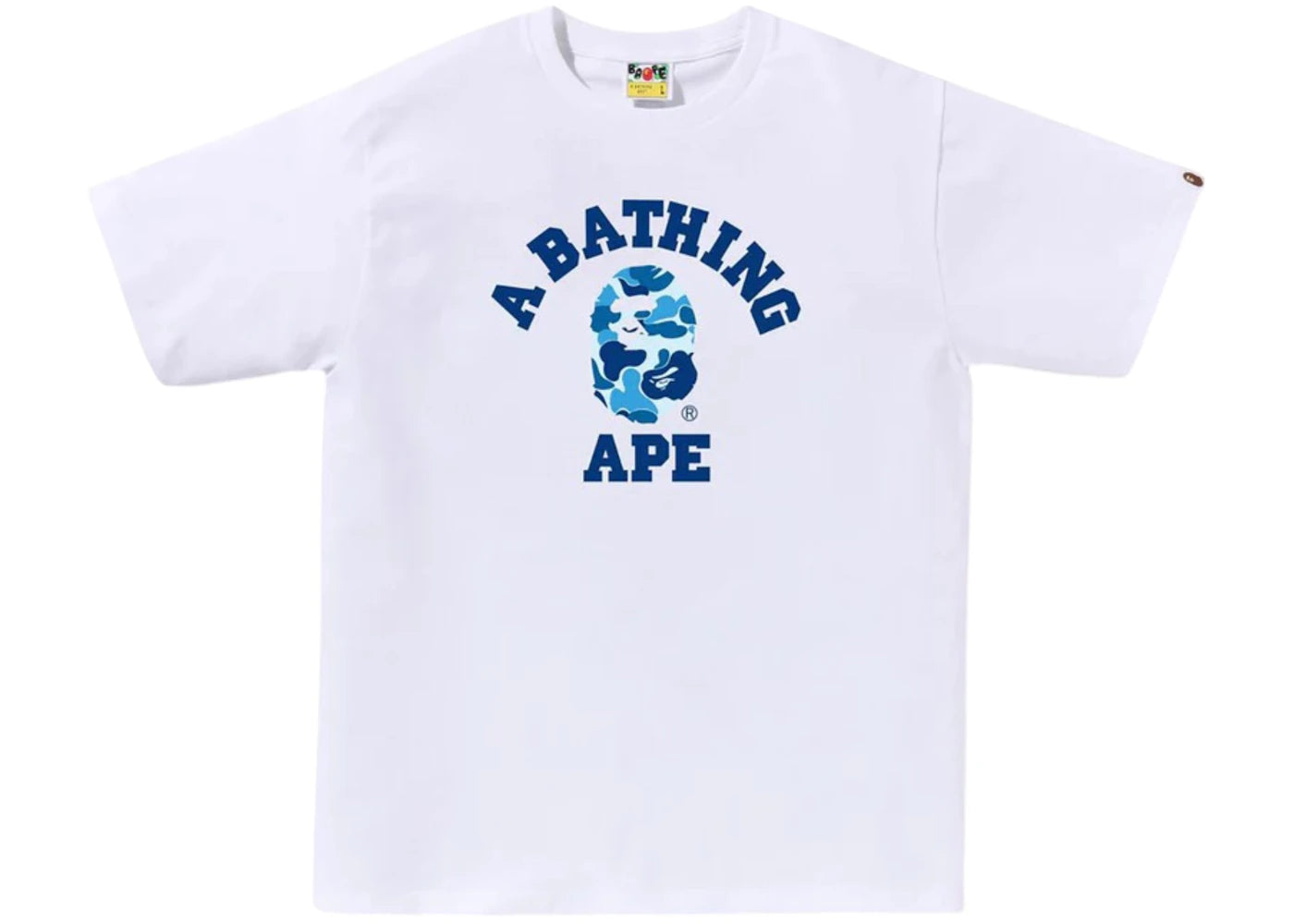 BAPE ABC Camo College Tee (SS25) White/Blue