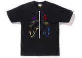 Bape Multi Color Shark Camo Zip T-Shirt 'Black'