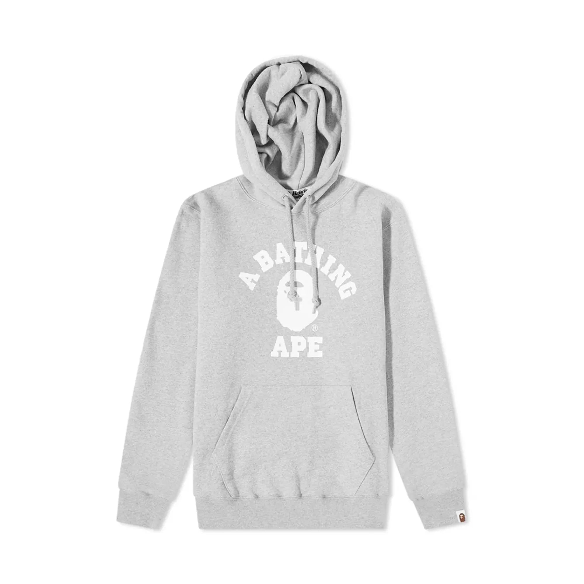 BAPE College Pullover Hoodie Grey