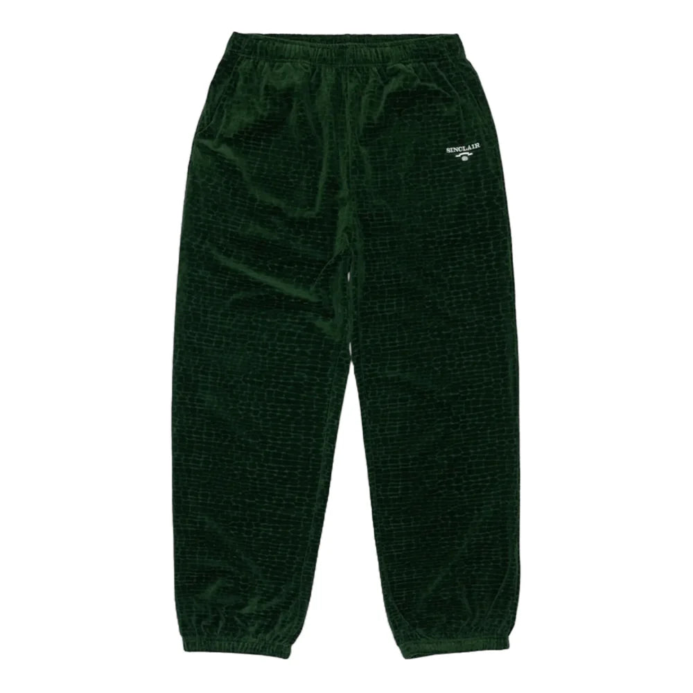 Sinclair Croc Velour Track Pants Green