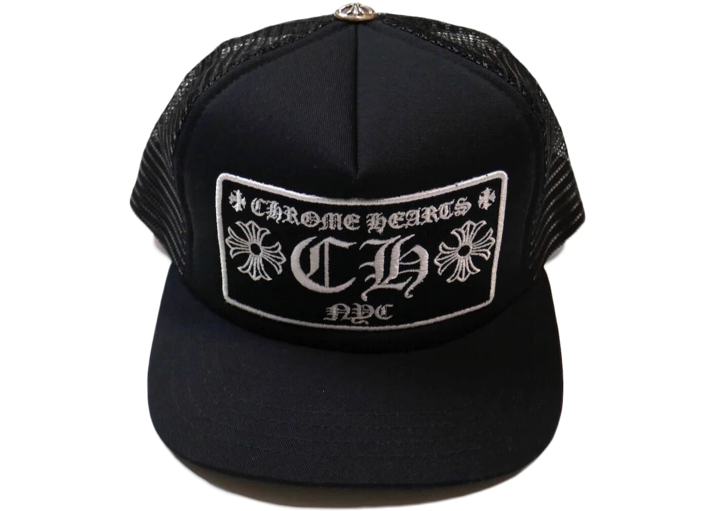 Chrome Hearts CH New York City Trucker Hat Black/Black