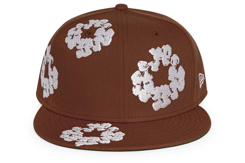 Denim Tears New Era Cotton Wreath 59/50 Cap Brown