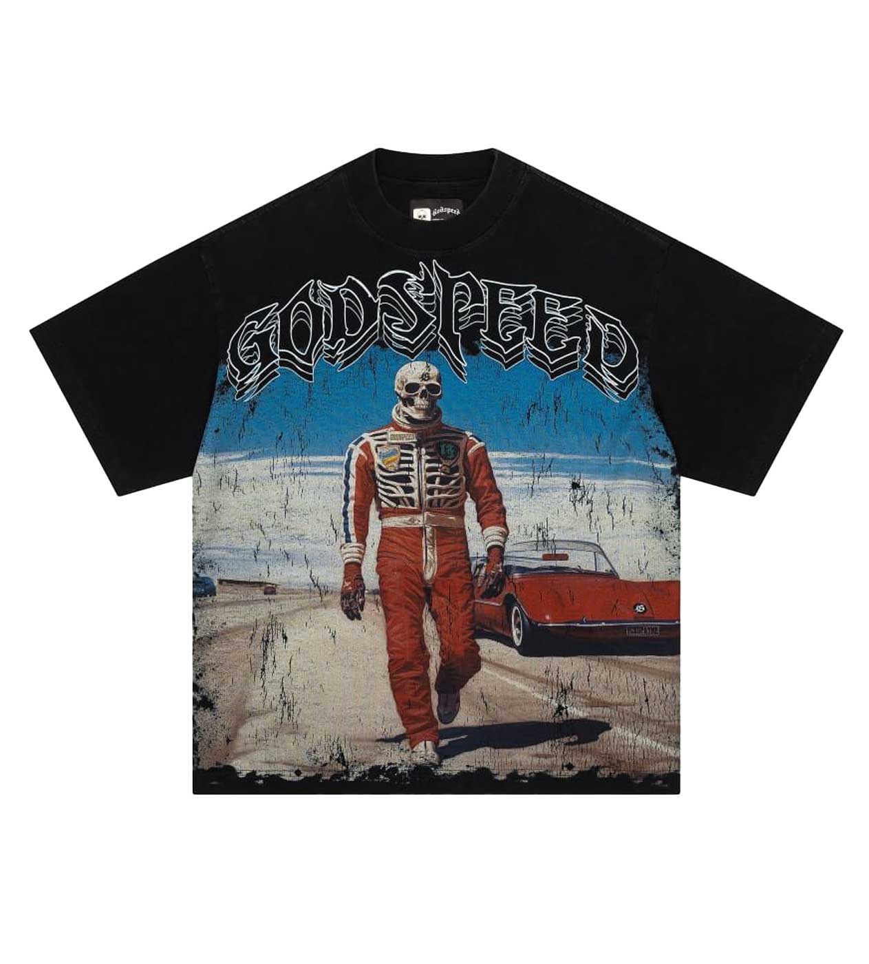 GODSPEED SPEED RACER TEE BLACK WASH