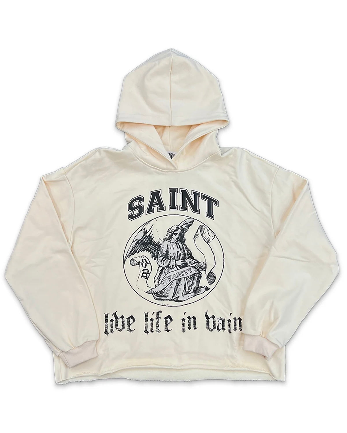 SAINT VANITY LIVE LIFE IN VAIN HOODIE 'Cream'