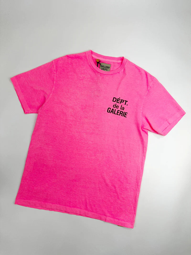 Gallery Dept. Logo Pocket French T-shirt 'Pink/Black'