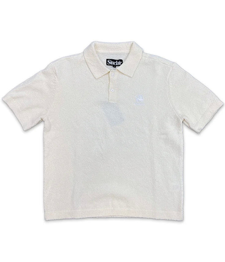 SINCLAIR BOUCLE POLO SHIRT 'NATURAL'