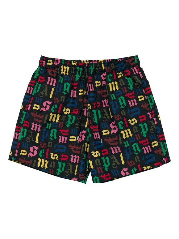 Palm Angels Vilebrequin Monogram Swim Shorts Black (Pre-Owned)