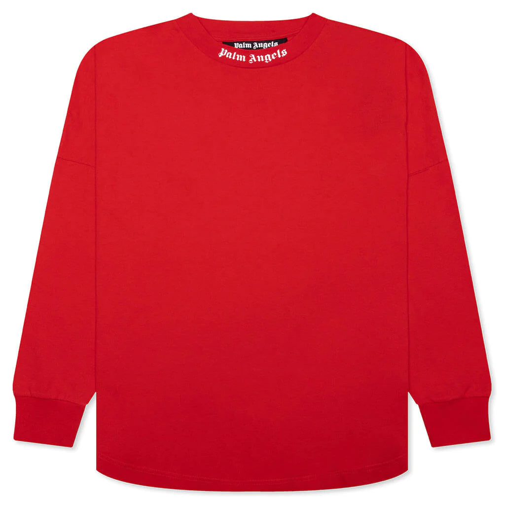 Palm Angels Long Sleeve Classic Logo T-shirt Red/White