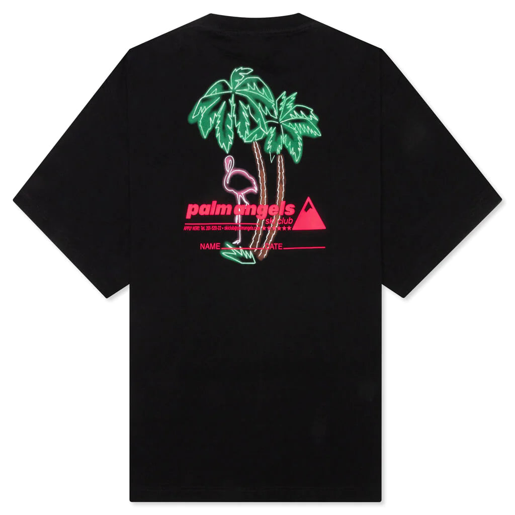 PALM ANGELS PA SKI CLUB CLASSIC TEE - BLACK