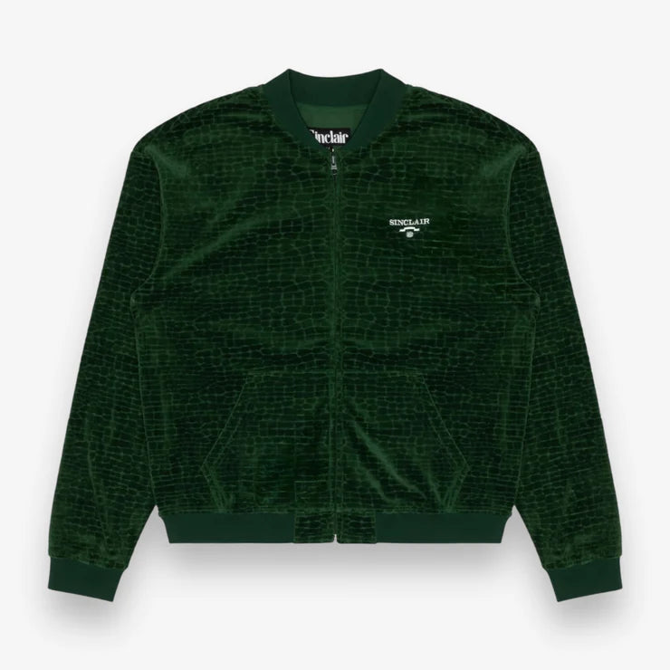 Sinclair Croc Velour Track Jacket Green