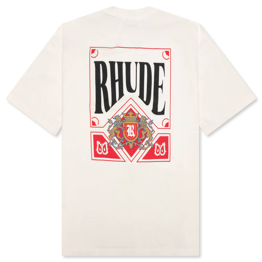 Rhude Vintage Card Tee Cream Red