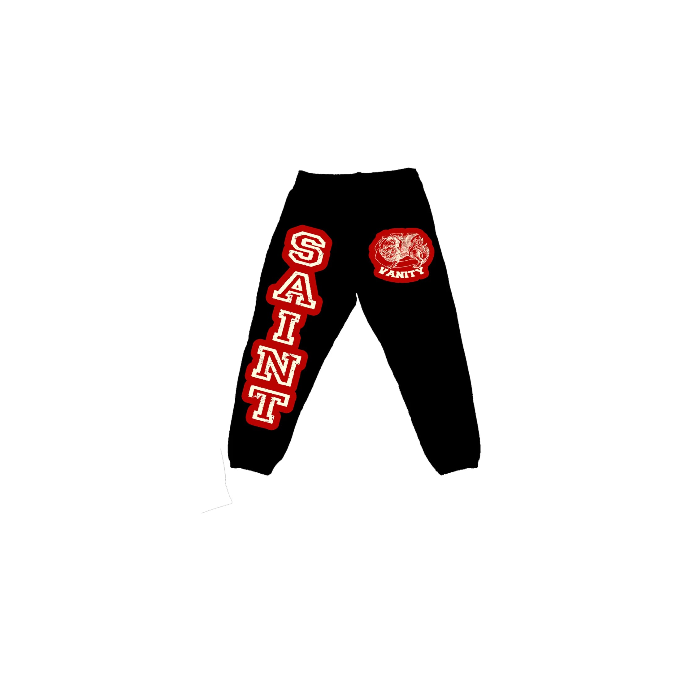 SAINT VANITY VARSITY SWEATPANTS 'Red/Black'