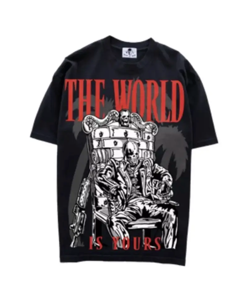 Warren Lotas The World Is Yours Tee 'Black'