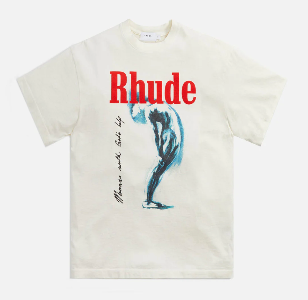 Rhude Help Me God Tee Cream