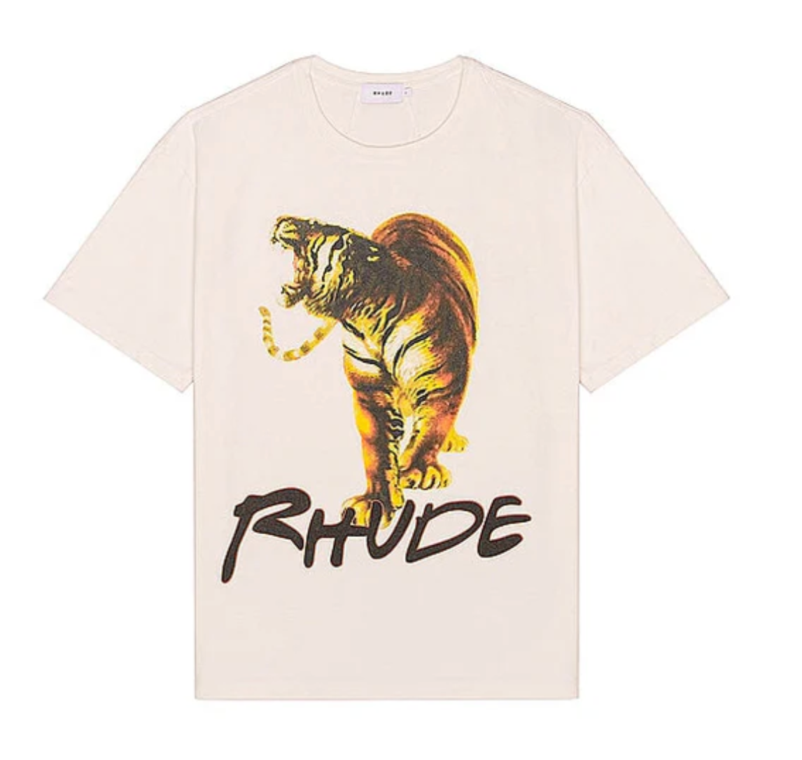 Rhude Tiger Tee Cream