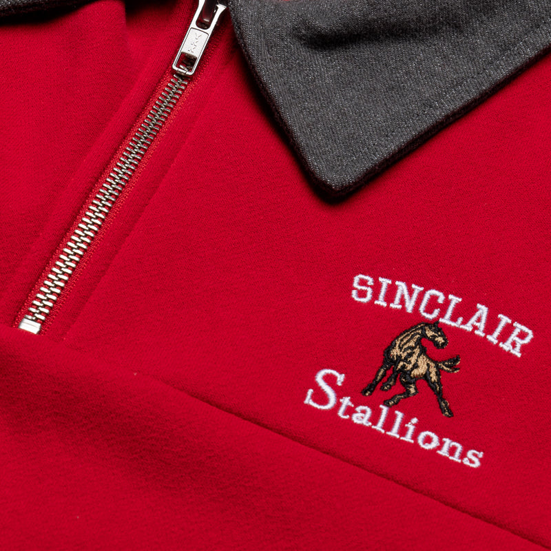 Sinclair Stallions Quarter Zip Red