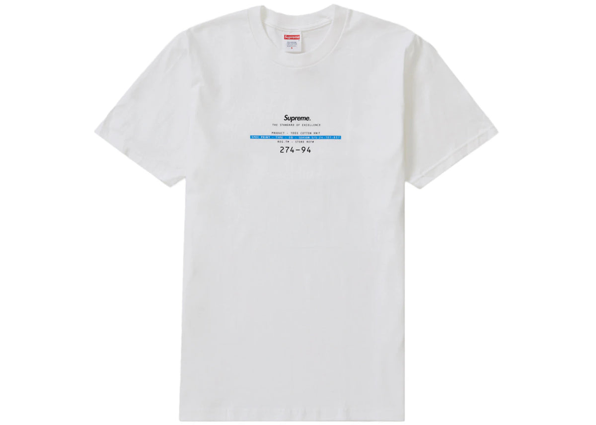 Supreme The Standard Of Excellence Tee 'White'