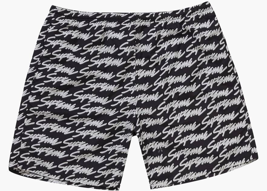 Supreme Signature Script Logo Water Shorts