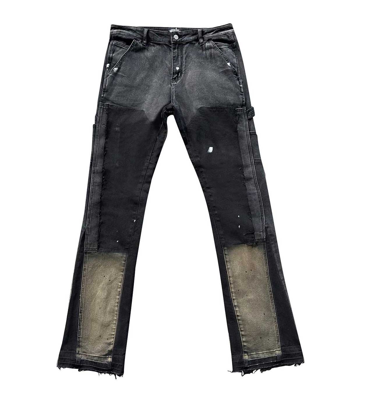 Triple Sevens Flared Jeans Black