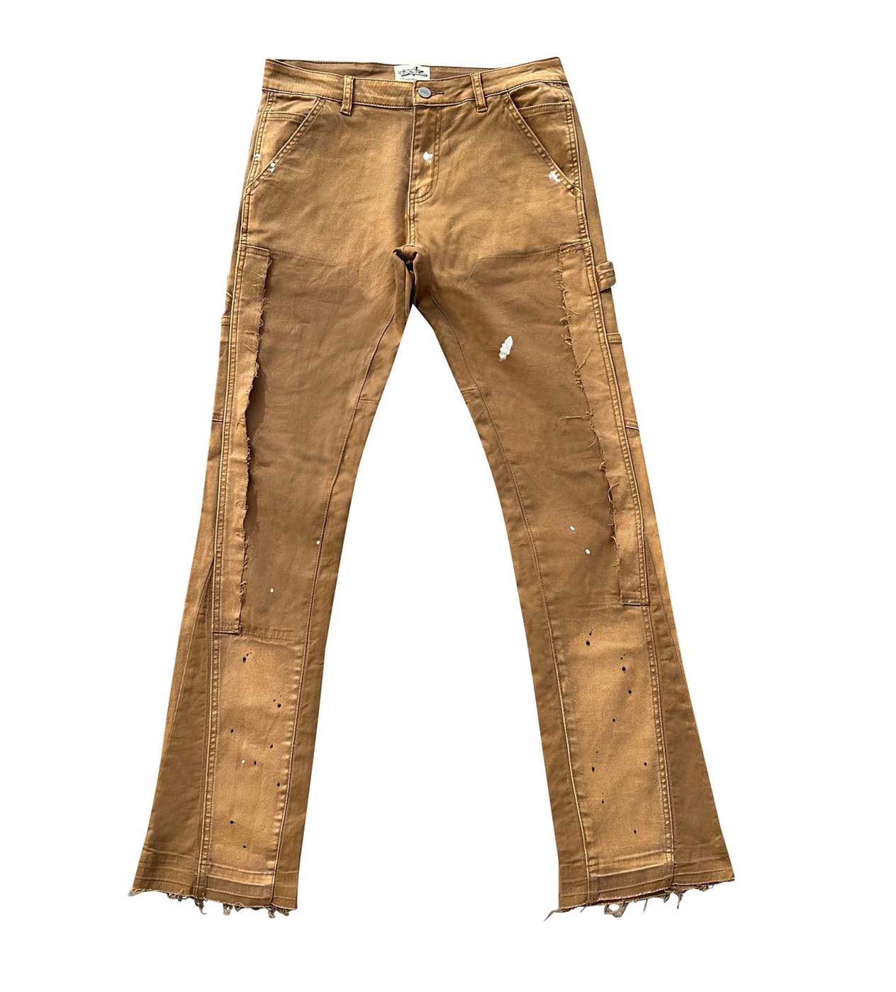 Triple Sevens Flared Jeans Khaki