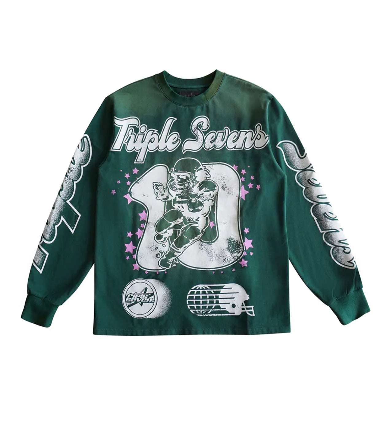 Triple Sevens Football L/S Green/Purple