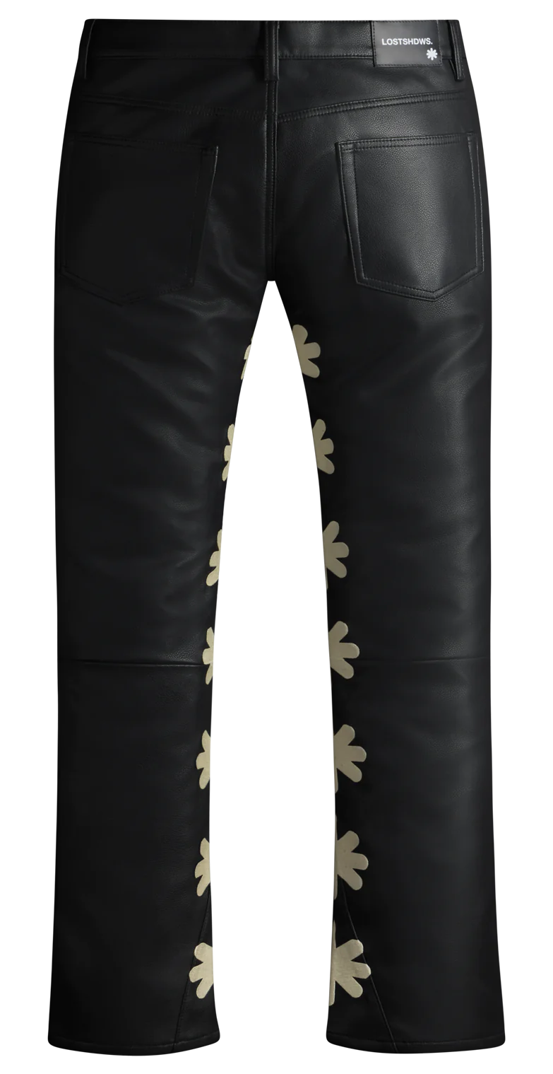 LOSTSHDWS LEATHER PANT (BONE)