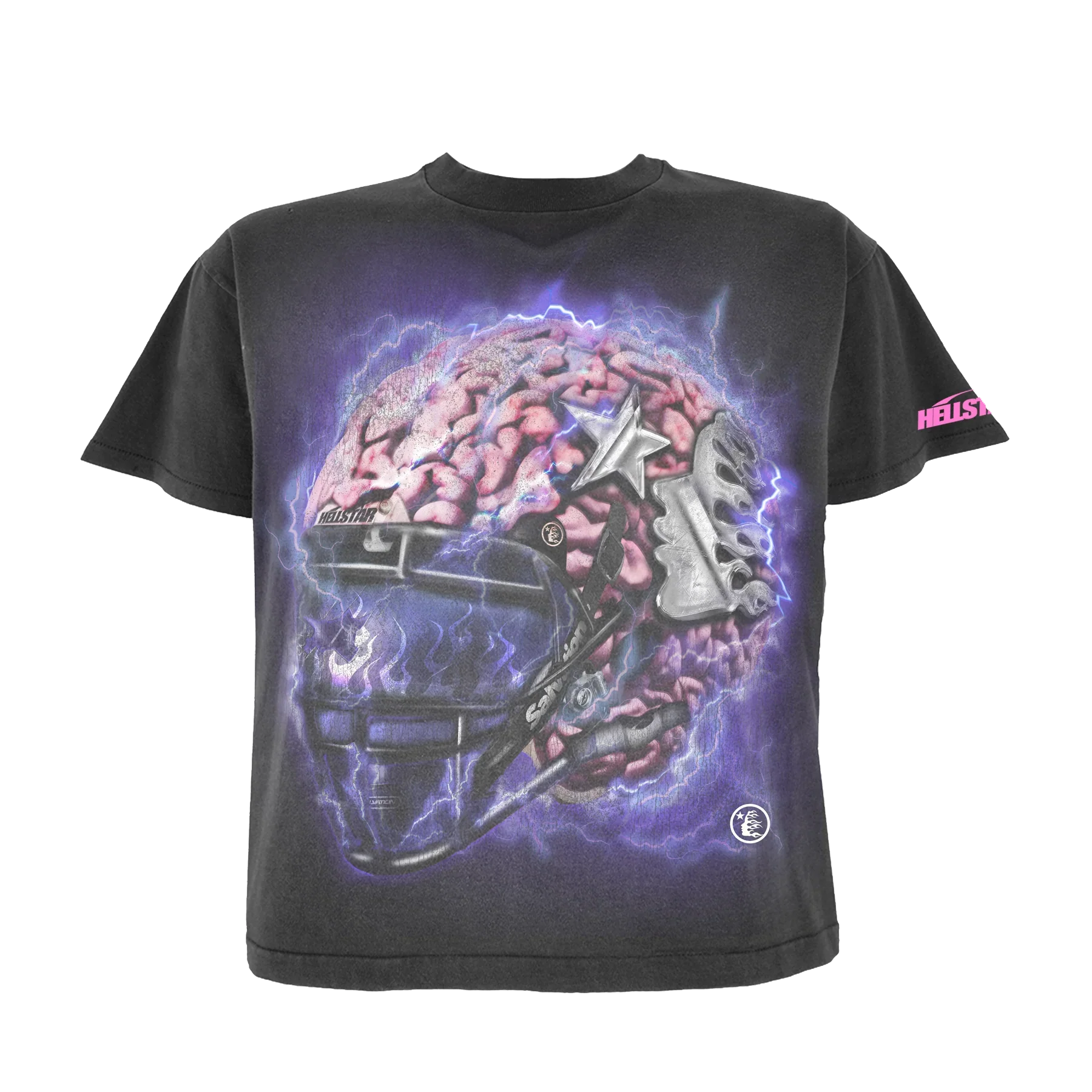 HELLSTAR STUDIOS BRAIN HELMET BLACK T-SHIRT